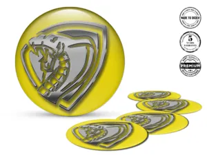 Wheel Stickers Version Resin Domed Emblems